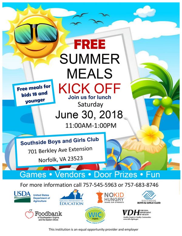 Summer Meals Kick Off Event Norfolk VA