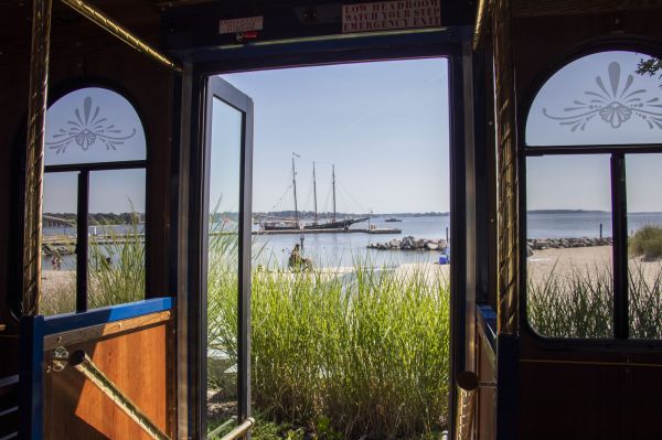 Yorktown Trolley Window View Yorktown Trolley Window View