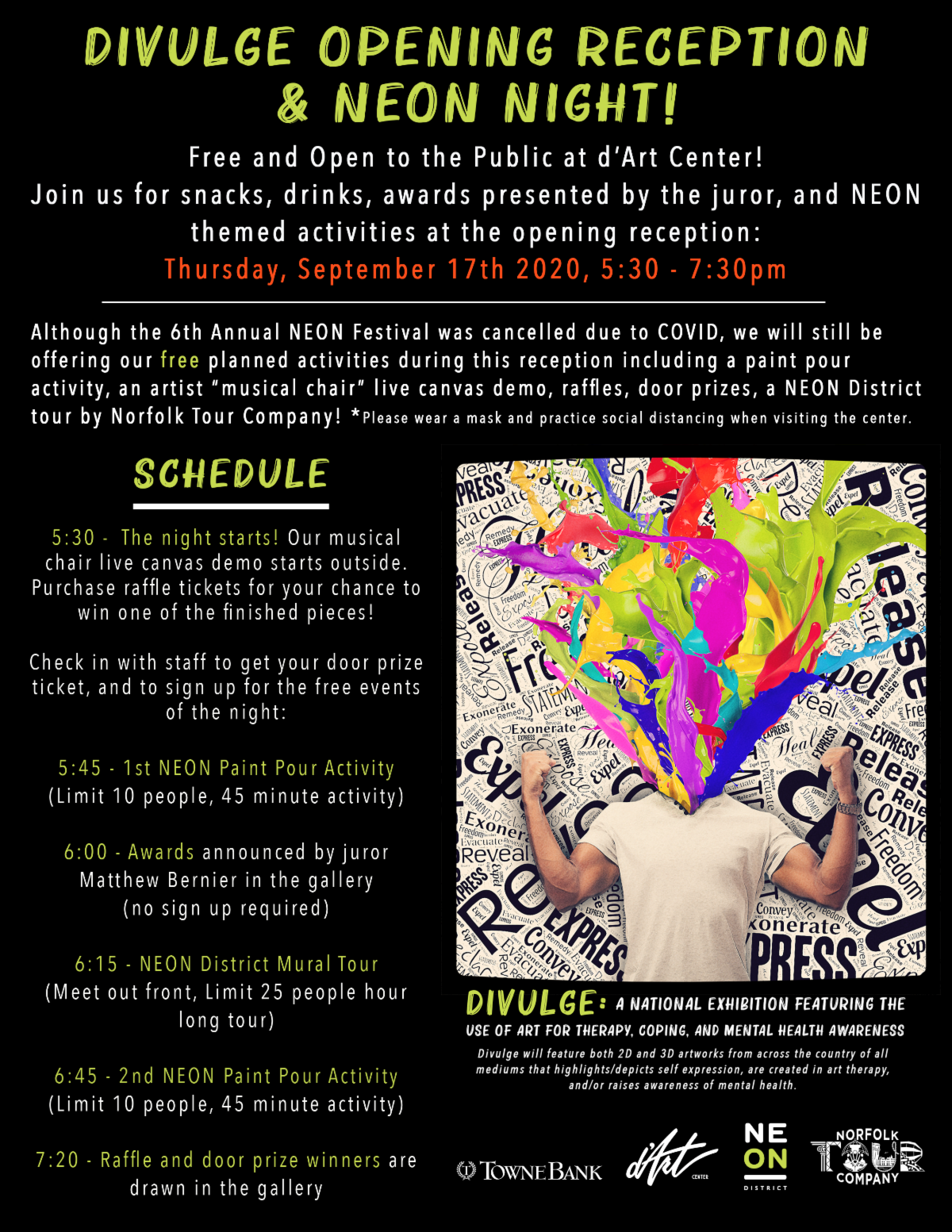NEON Night at D'Art Center Norfolk