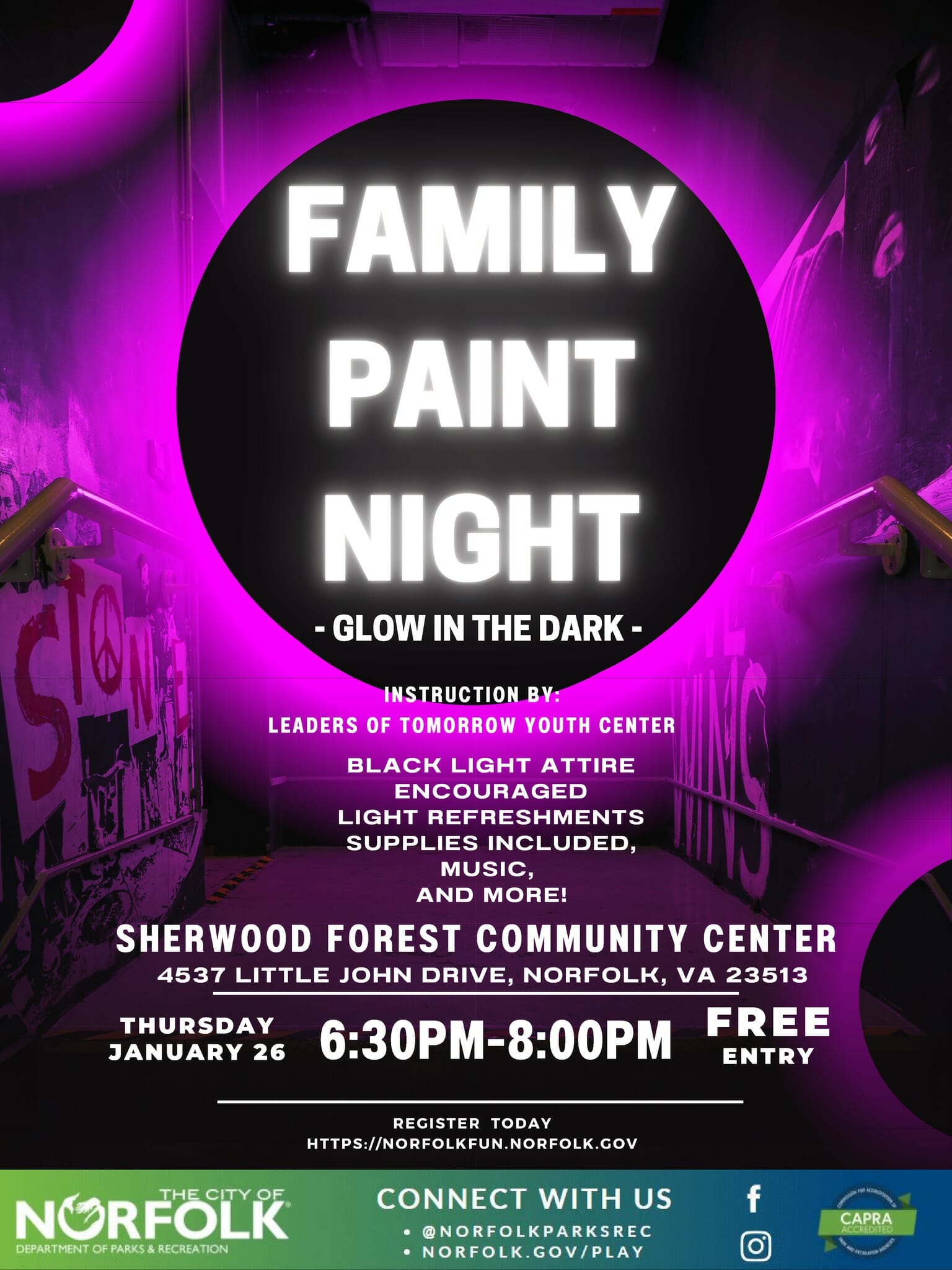Free GLOW Family Paint Night