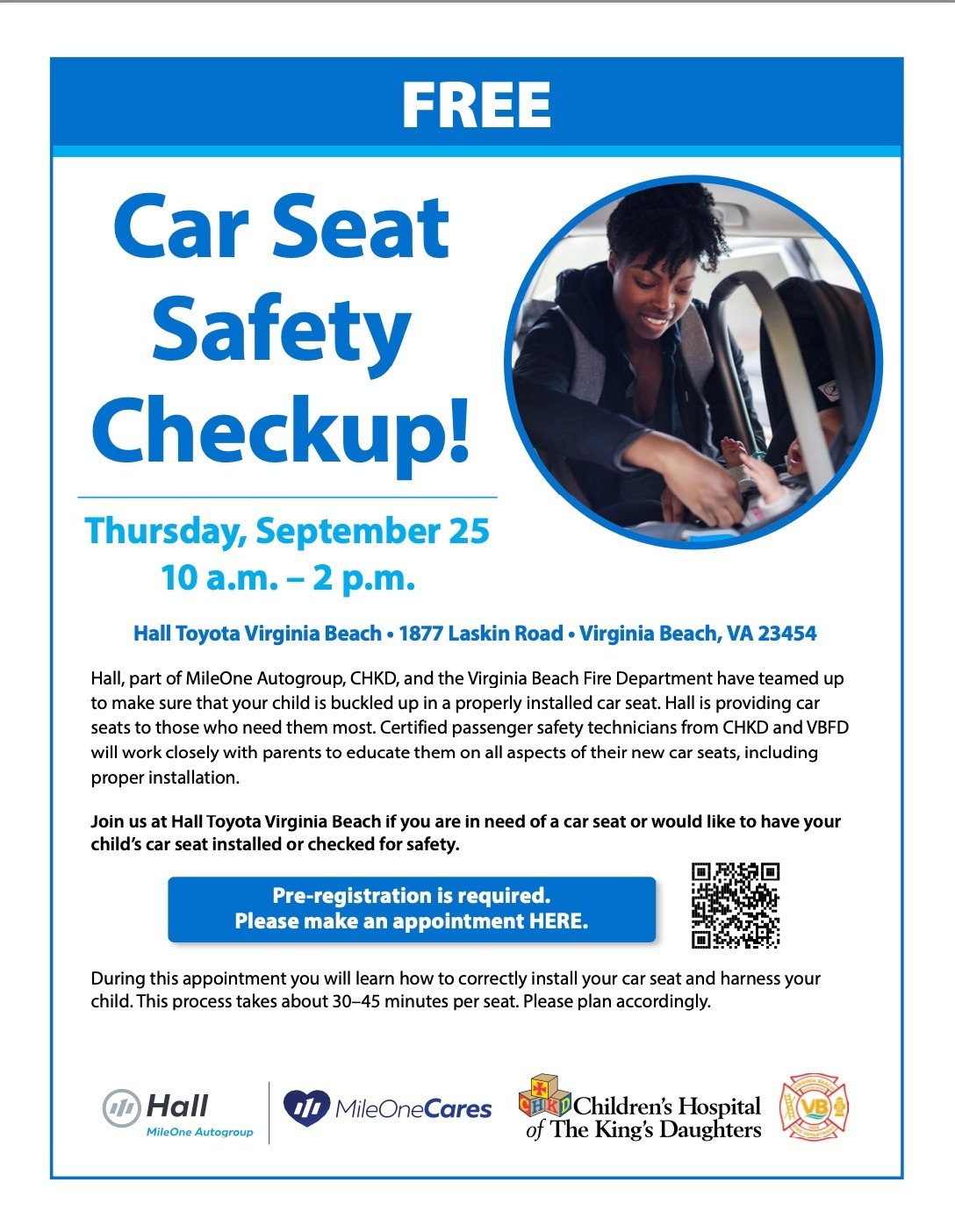CHKD Car Seat Event Sept 25 2025