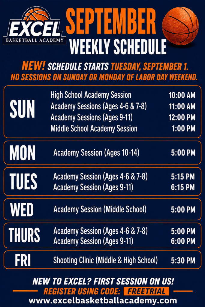 Back to School Excel Basketball