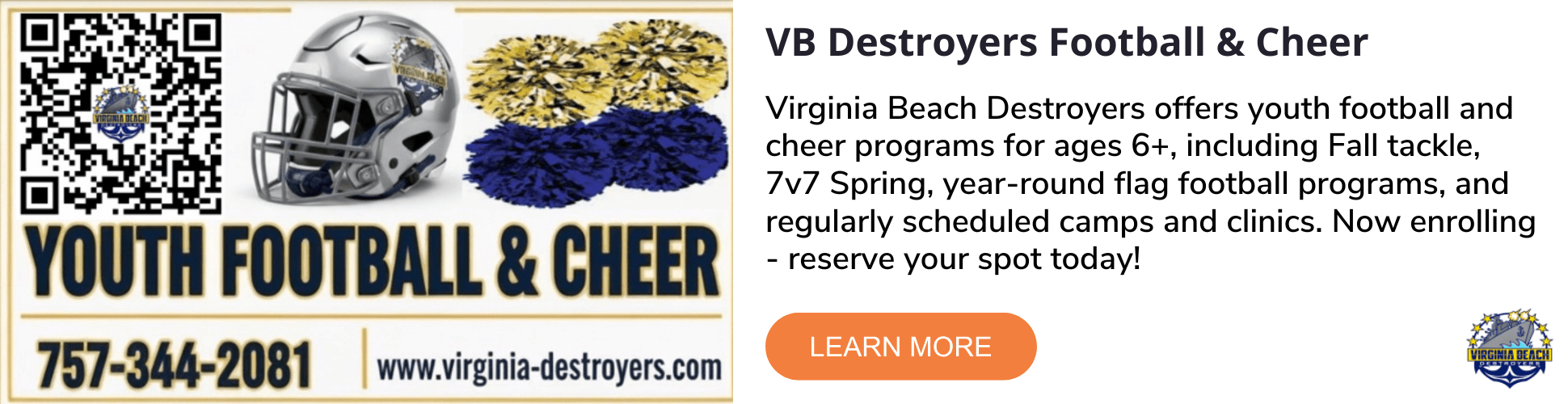 VB Destroyers Football and Cheerleading
