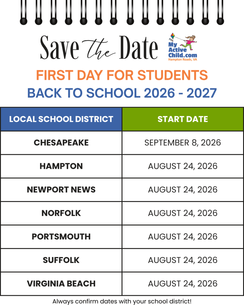2026 Back to School Dates