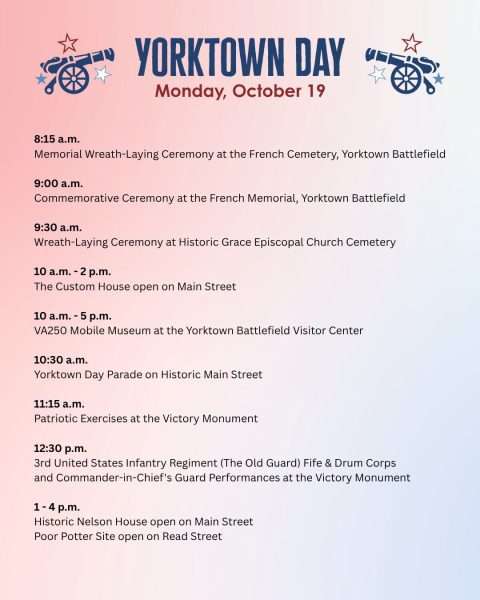 Yorktown Day 2026 Schedule